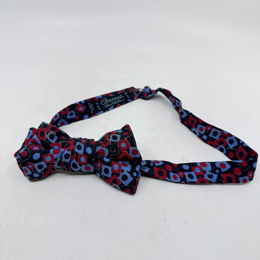 Vintage Patterned CHARVET Place Vendome Silk Bow Tie